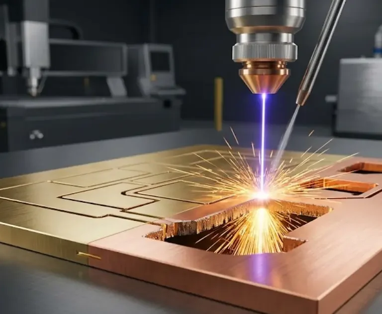 Yalova OSB Lazer Kesim Fabrikası - Hassas Bakır ve Pirinç Levhaların ±0.1 mm Hassasiyetle Çapaksız Fiber Lazer Kesim Süreci ve Metalurjik Dokusu