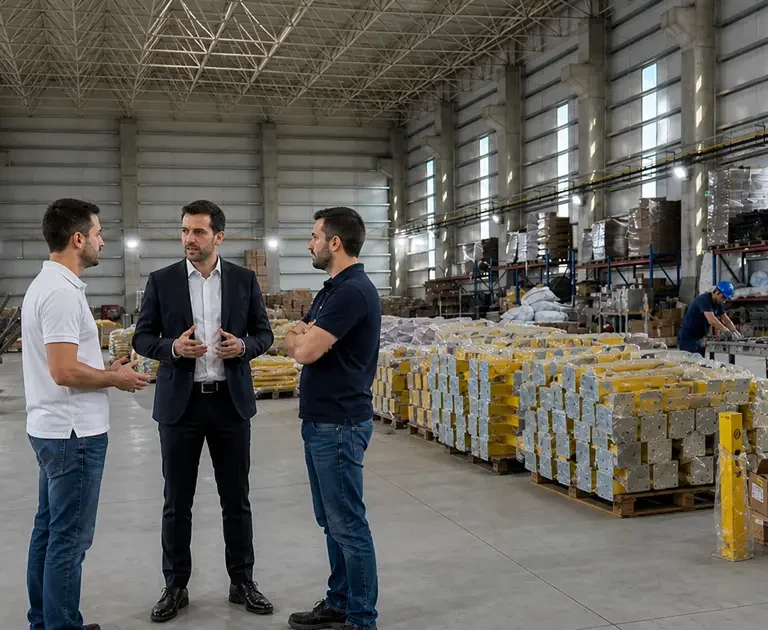 Gıda ve ilaç endüstrisi için üretilen lazer kesim metal parçaların depoda kontrol edilmesi ve üretim süreci